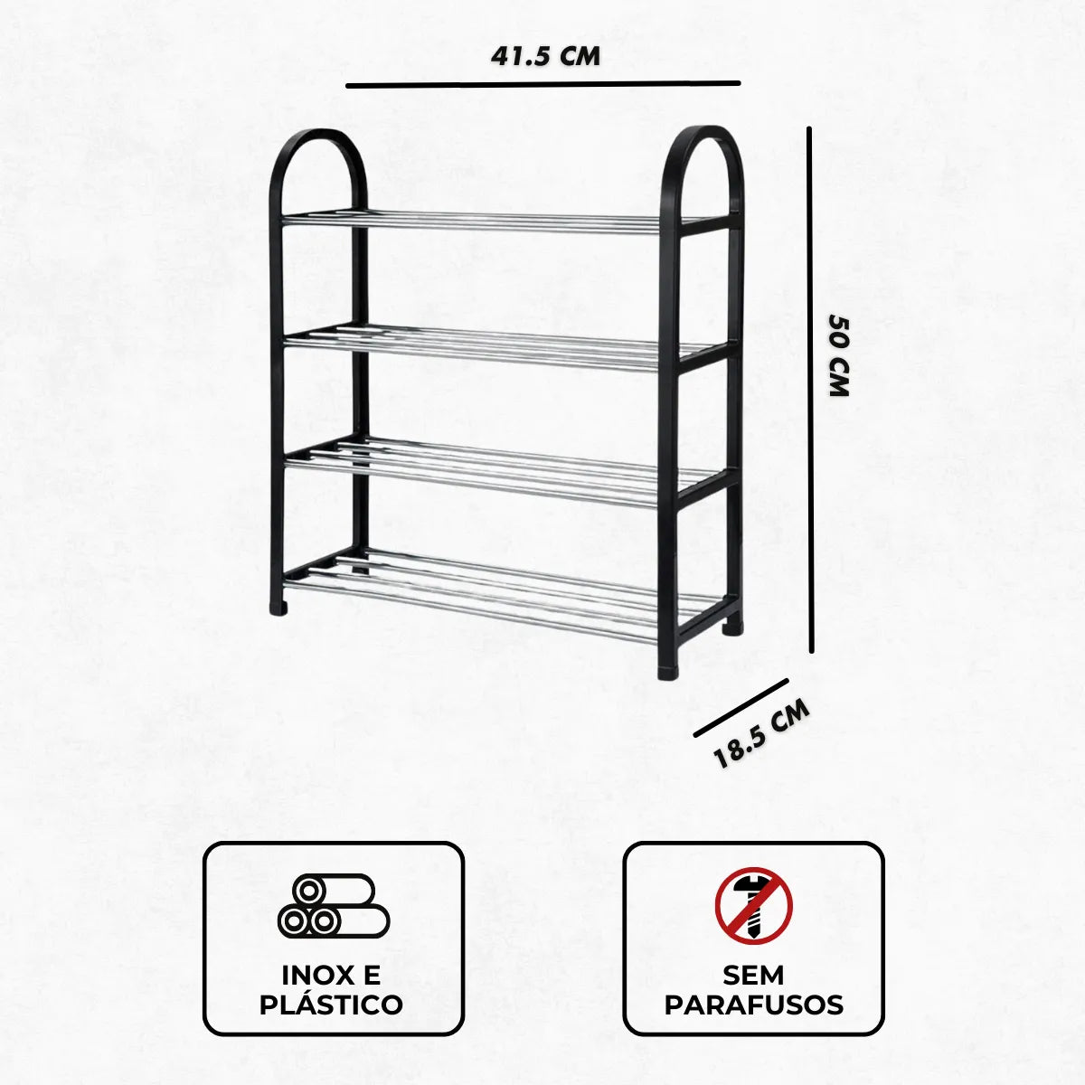Sapateira 4 Andares 8 pares de Sapatos