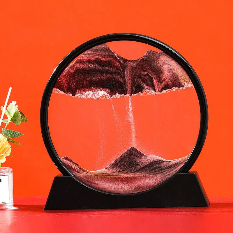 Quadro de Areia Movediça Ornamento 3D – Arte Decorativa Dinâmica para Ambientes Sofisticados