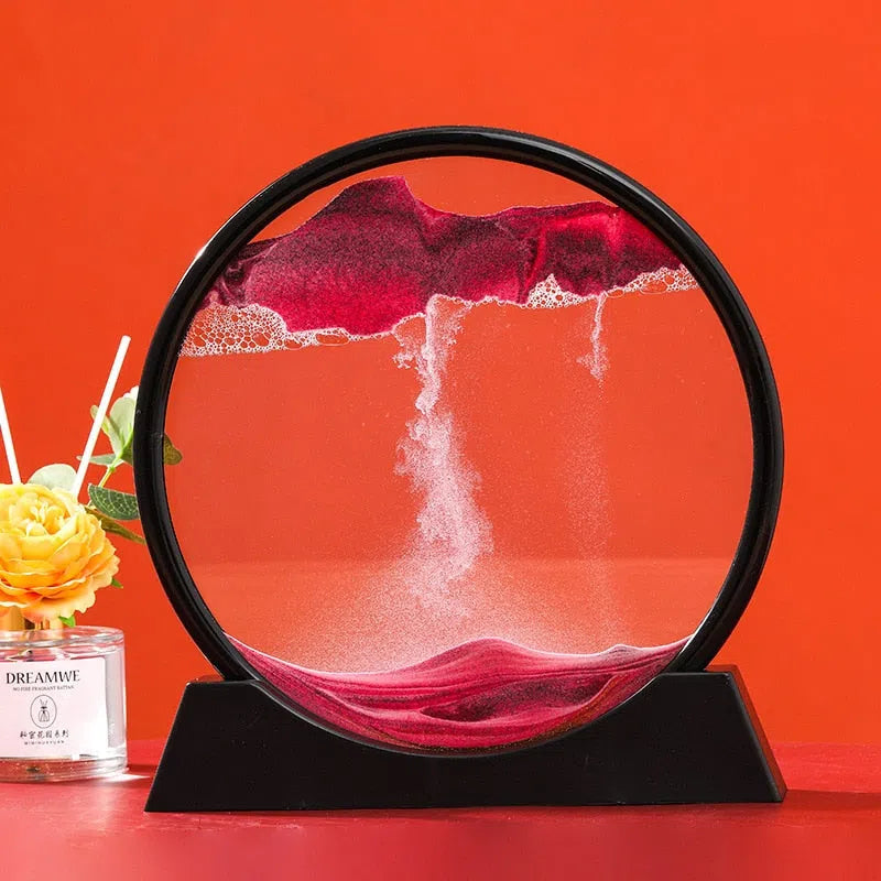 Quadro de Areia Movediça Ornamento 3D – Arte Decorativa Dinâmica para Ambientes Sofisticados