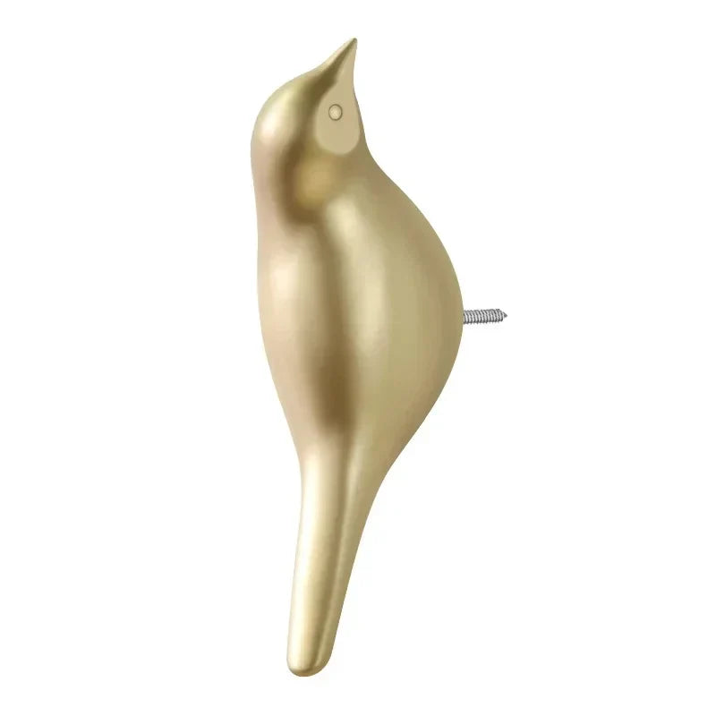 Gancho de Parede Decorativo em Formato de Pássaro – Suporte Criativo para Chaves e Acessórios