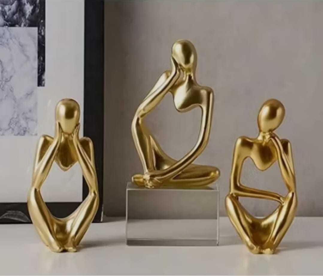 Três Estatuetas O Pensador
