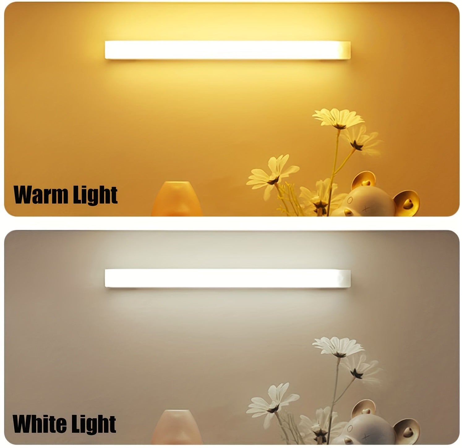 10-50cm sensor de movimento luz noite lâmpada led bateria usb parede para casa q