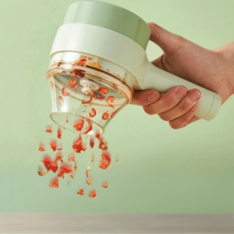 Tempré™ – Cortador Elétrico de Legumes 4 em 1 sem Fio com Recarga USB