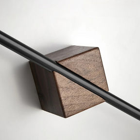 LuxWood Inox – Toalheiro de Parede em Aço Inoxidável e Madeira Nogueira