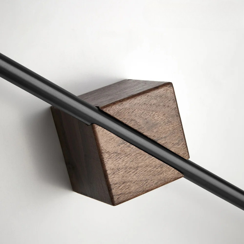 LuxWood Inox – Toalheiro de Parede em Aço Inoxidável e Madeira Nogueira