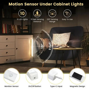 10-50cm sensor de movimento luz noite lâmpada led bateria usb parede para casa q