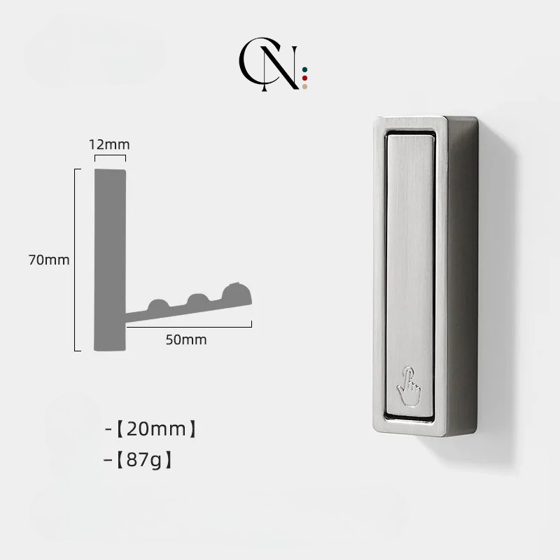 HookFold – Gancho de Parede Dobrável em Aço Inoxidável