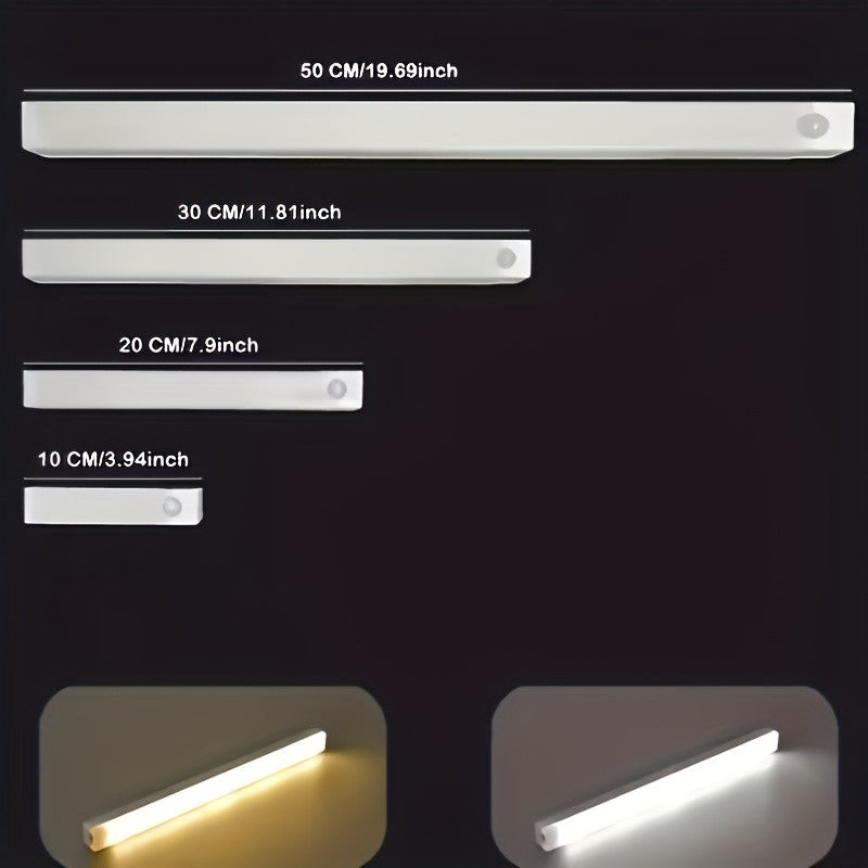 10-50cm sensor de movimento luz noite lâmpada led bateria usb parede para casa q