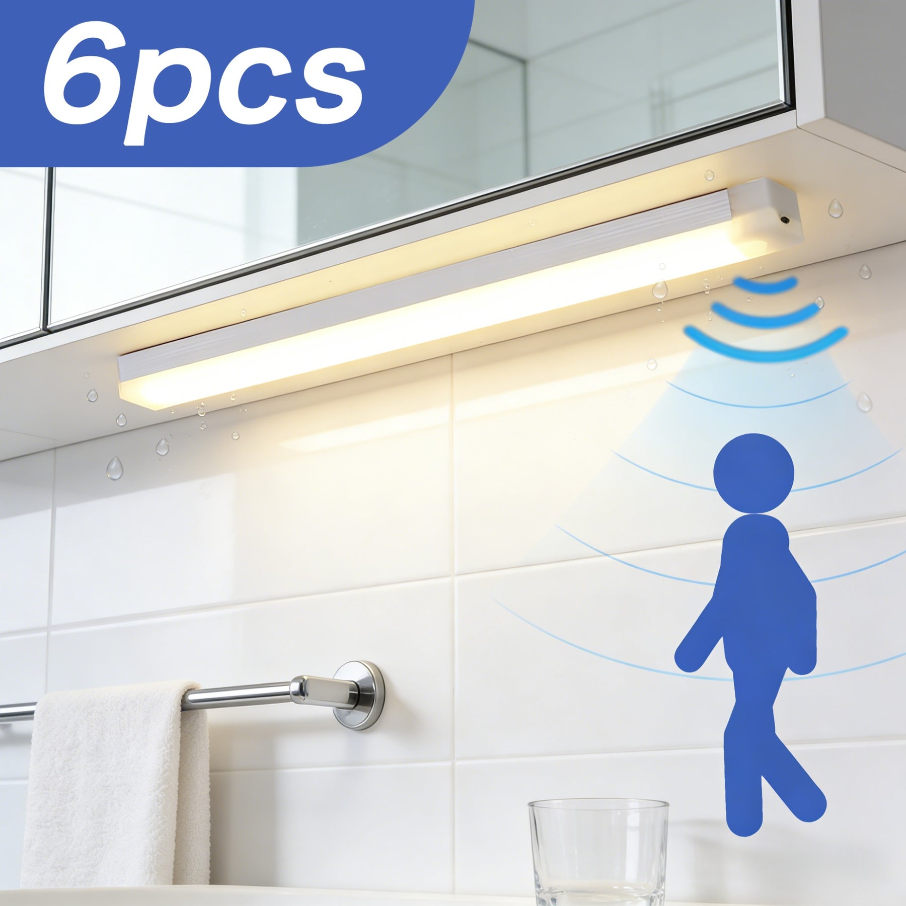 10-50cm sensor de movimento luz noite lâmpada led bateria usb parede para casa q