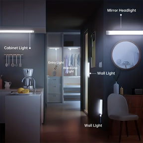 10-50cm sensor de movimento luz noite lâmpada led bateria usb parede para casa q