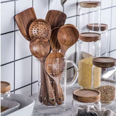Conjunto de Cozinha 5  Peças de Madeira Maciça
