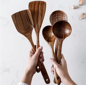 Conjunto de Cozinha 5  Peças de Madeira Maciça