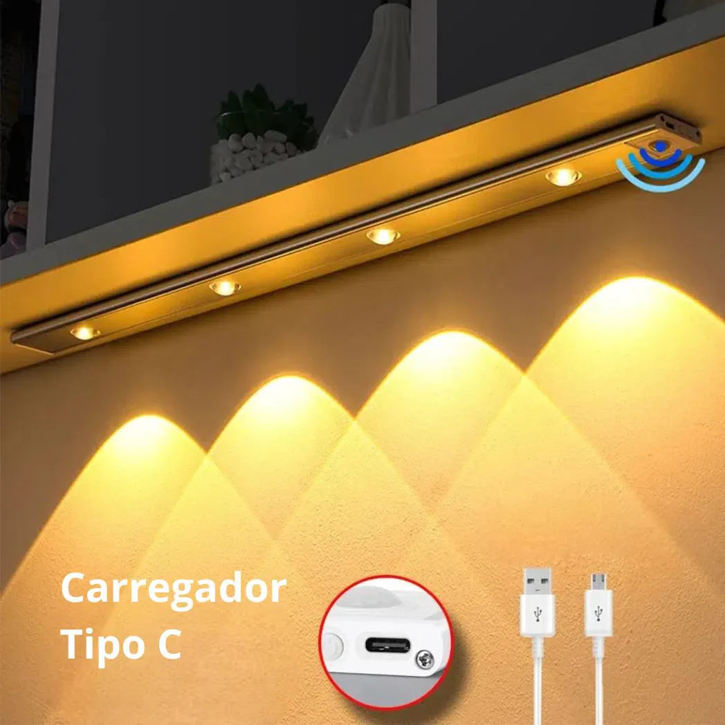 Lâmpada LED Inteligente com Sensor de Movimento Noturno – Iluminação Automática e Econômica