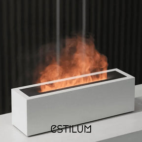 Lareira de Luxo Difusora e Umidificador – Purificação, Aromaterapia e Efeito Chama Decorativo