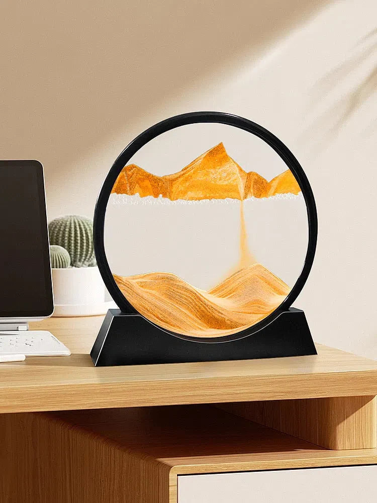 Quadro de Areia Movediça Ornamento 3D – Arte Decorativa Dinâmica para Ambientes Sofisticados