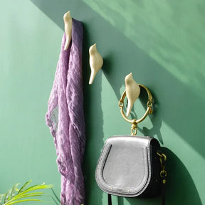 Gancho de Parede Decorativo em Formato de Pássaro – Suporte Criativo para Chaves e Acessórios
