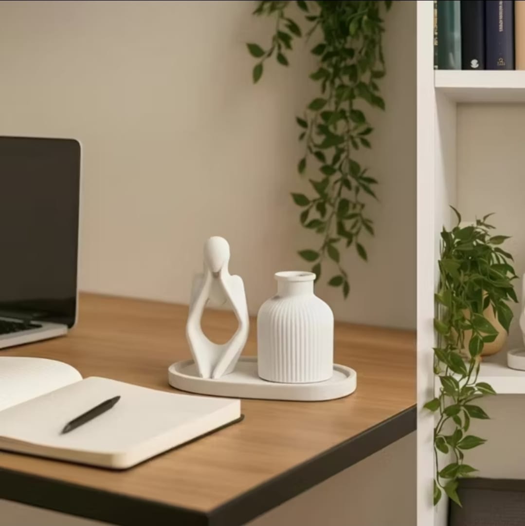 Trio de Estátueta Escultura Nórdica Abstrata Moderna